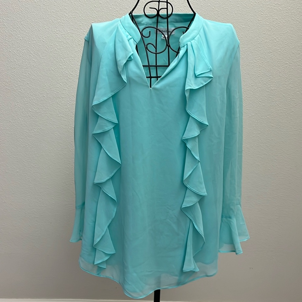 Calvin Klein baby blue top